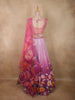 Vinbrant Rose Pink Floral Sequins and Beads Embroidered Design Sequins Bridesmaid Lehenga with Dupatta