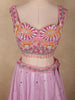 Vinbrant Rose Pink Floral Sequins and Beads Embroidered Design Sequins Bridesmaid Lehenga with Dupatta