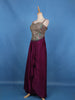 Violet Floral Embroidered Satin Skirt Top
