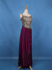 Violet Floral Embroidered Satin Skirt Top