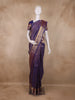 Violet Paisley Butta Design Kanchipuram Silk Saree