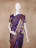 Violet Paisley Butta Design Kanchipuram Silk Saree