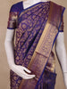 Violet Paisley Butta Design Kanchipuram Silk Saree