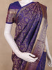 Violet Paisley Butta Design Kanchipuram Silk Saree