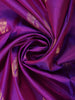 Violet Paisley Woven Kanchipuram Silk Saree with Zari Border