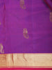 Violet Paisley Woven Kanchipuram Silk Saree with Zari Border