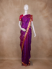 Violet Paisley Woven Kanchipuram Silk Saree with Zari Border