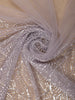 Violet Sequins Designed Net Saree