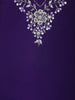Violet Sequins Floral Printed Satin Salwar Suit - Diadem