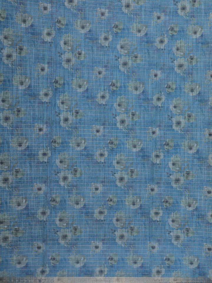 Warm Beige Floral Design Tussar Silk Saree - Diadem