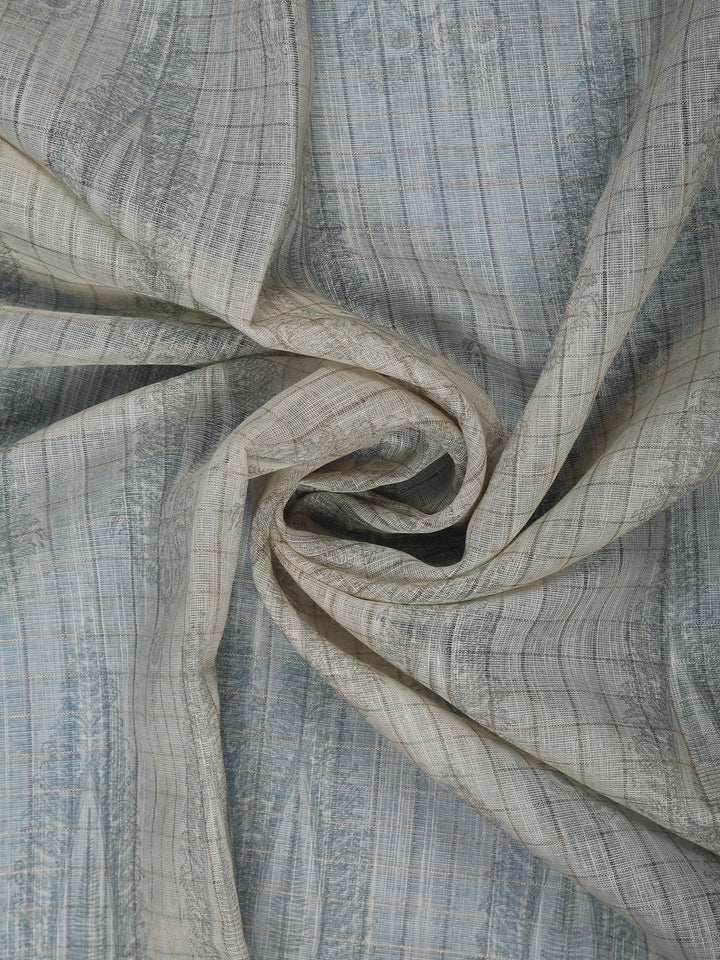 Warm Beige Floral Design Tussar Silk Saree - Diadem
