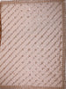 Warm Chocolate Brown Vertical Striped Sequins and  Beads Embroidered Design Net Party Wear Saree with Scalloped Border