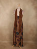 Warm Coffee Brown Geometric Printed Design Crepe Palazzo Suit with Dupatta