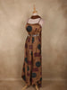 Warm Coffee Brown Geometric Printed Design Crepe Palazzo Suit with Dupatta