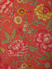 Warm Coral Red Floral Printed Design Cotton Salwar Suit with Dupatta
