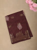 Warm Maroon Elephant Motif Zari Woven Design Mixed Cotton Saree