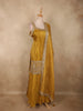 Warm Mustard Gold Butta Zari Woven Design Banarasi Silk Palazzo Suit with Dupatta
