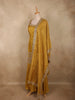 Warm Mustard Gold Butta Zari Woven Design Banarasi Silk Palazzo Suit with Dupatta