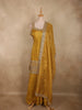 Warm Mustard Gold Butta Zari Woven Design Banarasi Silk Palazzo Suit with Dupatta