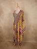 Warm Mustard Gold Floral Printed Design Crepe Palazzo Suit with Dupatta