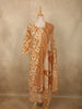 Warm Mustard Yellow Abstract Printed Design Cotton Straight Cut Salwar Suit with Dupatta
