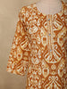 Warm Mustard Yellow Abstract Printed Design Cotton Straight Cut Salwar Suit with Dupatta