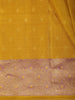 Warm Mustard Yellow Butta Woven Design Pure Kanchipuram Silk Saree with Contrast  Zari Border