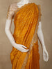 Warm Mustard Yellow Butta Zari Woven Design Pure Banarasi Silk Saree with Scalloped Border