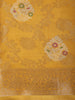 Warm Mustard Yellow Floral Butta Zari Woven Design Semi Silk Saree with Ornamental Border