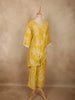 Warm Mustard Yellow Floral Printed Design Cotton Co-ord Set