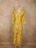 Warm Mustard Yellow Floral Printed Design Cotton Co-ord Set