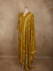 Warm Mustard Yellow Floral Printed Design Cotton Salwar Suit with Dupatta
