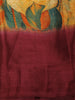 Warm Mustard Yellow Floral Printed Design Crepe Silk Casual Wear Saree