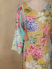Warm Mustard Yellow Floral Printed Design Synthetic Palazzo Suit