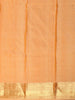 Warm Orange Floral Butta Woven Design Pure Kanchipuram Silk Saree