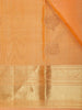 Warm Orange Floral Butta Woven Design Pure Kanchipuram Silk Saree