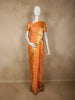 Warm Orange Floral Butta Woven Design Pure Kanchipuram Silk Saree
