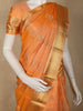 Warm Orange Floral Butta Woven Design Pure Kanchipuram Silk Saree