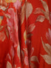 Warm Orange Floral Printed and Beads Embroidered Design Chiffon Fancy Lehenga with Matching Dupatta