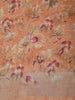 Warm Peach Floral Printed Design Linen Cotton Casual Wear Saree