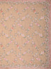 Warm Peach Floral Thread Embroidered Design Chiffon Fancy Saree