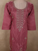 Warm Rosewood Pink Floral Sequins and Beads Embroidered Design Organza Salwar Suit