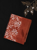 Warm Rust Brown Floral Woven Design Blended Cotton Saree