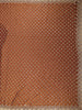 Warm Rust Copper Brown Stone Embellished Design Space Silk Party Wear Saree with Scalloped Border