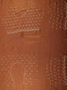 Warm Rust Copper Brown Stone Embellished Design Space Silk Party Wear Saree with Scalloped Border
