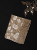 Warm Taupe Brown Floral Woven Design Cotton Blend Saree