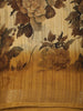 Warm Yellow Floral Printed Design Linen Cotton Casual Wear Saree