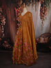 Warm Yellow Floral Sequins Embroidered Design Georgette Lehenga with Dupatta