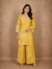 Warm Mustard Yellow Floral Printed Design Cotton Co-ord Set