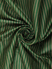 Leaf Green  Striped Design Tussar Saree with Cow Motif Border
